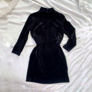 Sanctuary Black Velvet Mini Dress